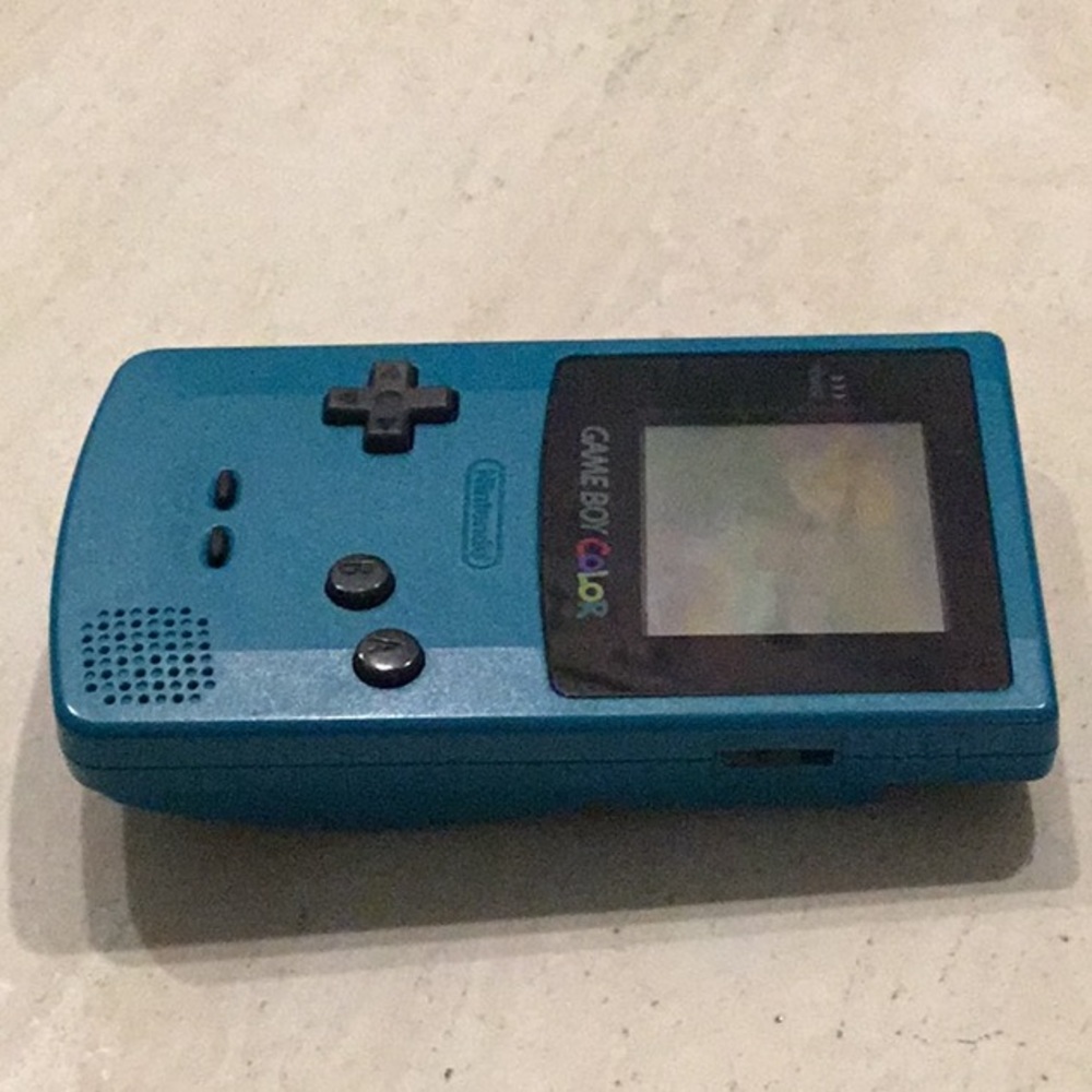 Nintendo Gameboy Color Console System Teal Blue Handheld Game Boy Authentic - Picture 6 of 16